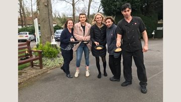 Henley care home Residents enjoy pancake day fun